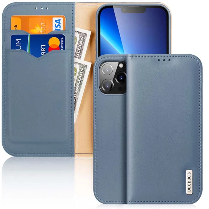 Dux Ducis iPhone 13 Pro Max Kılıf Mıknatıslı Cüzdanlı Deri Kılıf Hivo Series