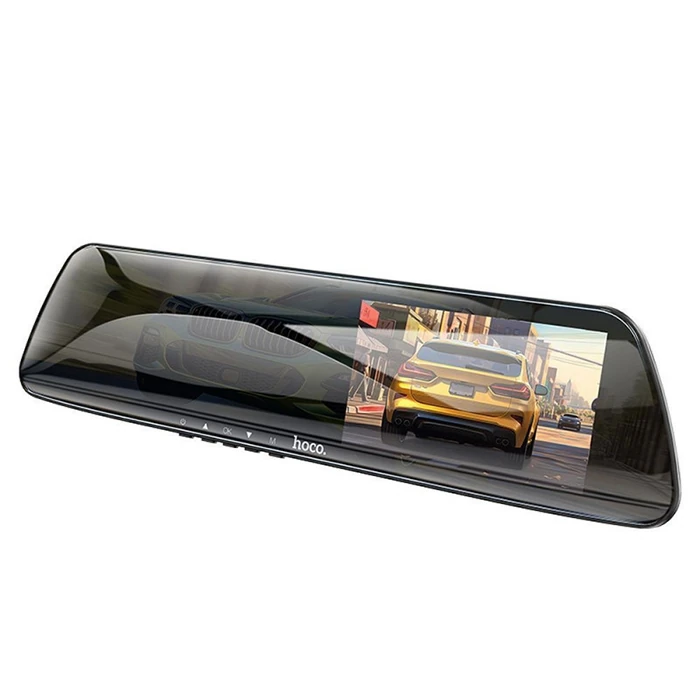 Hoco DV4 DVR Ön Ve Arka Sürüş Kaydedici 45 İnç LCD Dikiz Aynası Araç kamerası