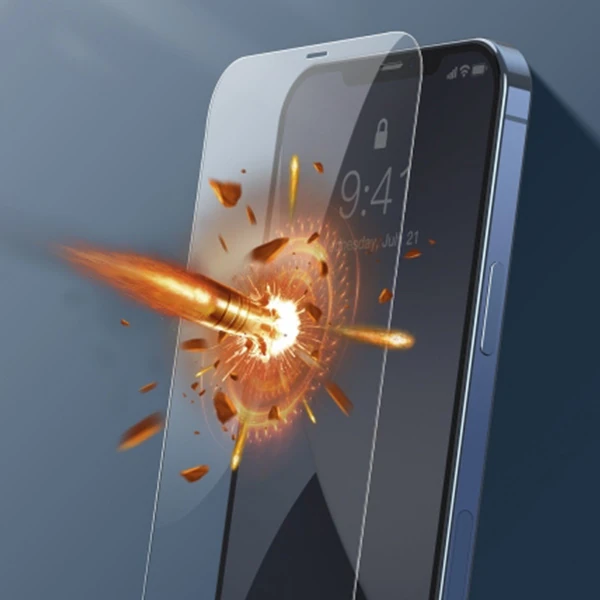BASEUS İPhone 12 Pro Max 6.7 0.15mm Full Tempered Cam Ekran Koruyucu 2Set