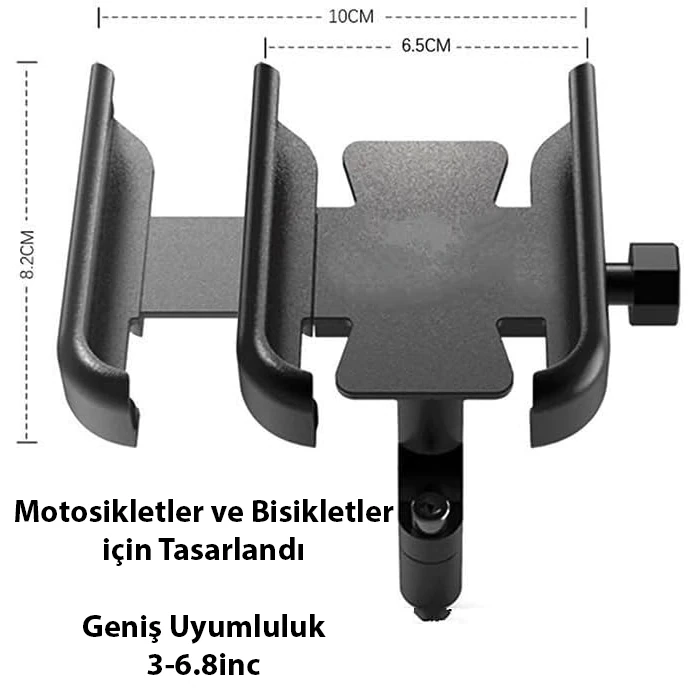 ALLY Alüminyum Alaşım Bisiklet Motorsiklet Gidon Telefon Tutucu