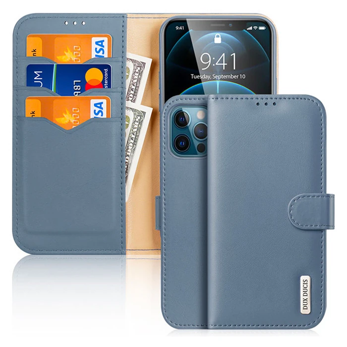 Dux Ducis iPhone 12 Pro Max Kılıf Mıknatıslı Cüzdanlı Deri Kılıf Hivo Series