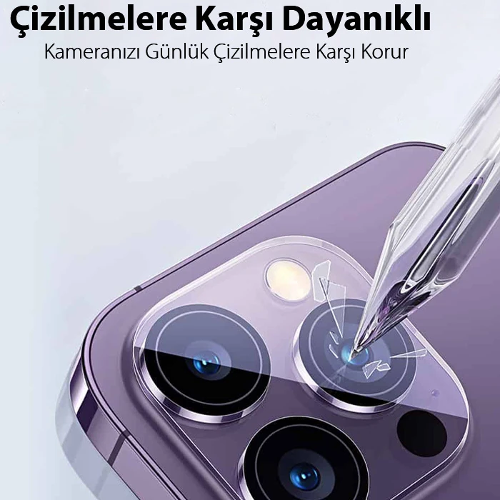 Baseus iPhone 15/15 Plus için Crystal Serisi HD Cam Kamera Koruyucu 2 Adet Set