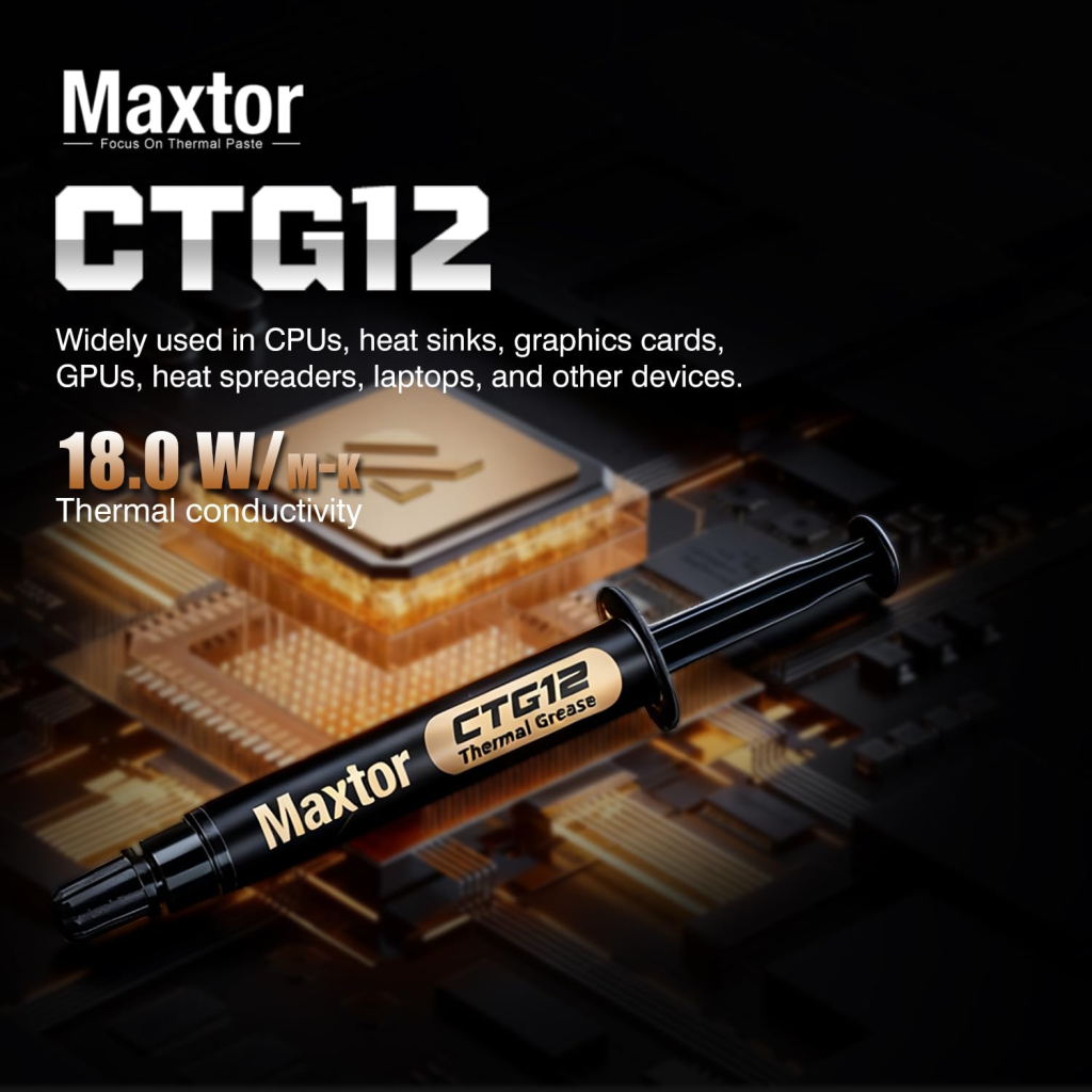 MAXTOR CTG12 2Gram Yüksek Isı İletkenliği Termal Macun Termal İletkenlik: 18W/mK(1923)