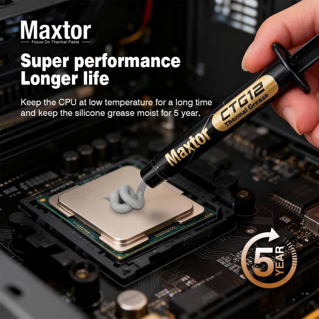 MAXTOR CTG12 2Gram Yüksek Isı İletkenliği Termal Macun Termal İletkenlik: 18W/mK(1923)