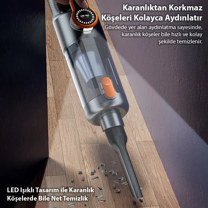 EZERE PowerVac1 20000pa Araç İçi ve Ev Tipi Şarjlı Vakum Süpürge