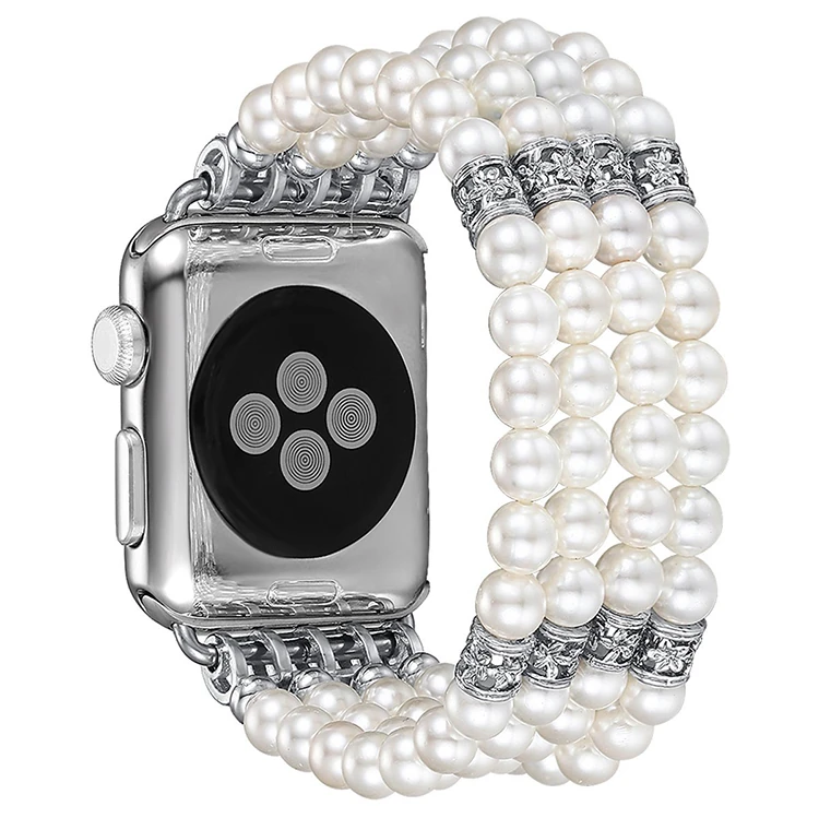 Ally Apple Watch 7-8 45mm 6-5-4 44mm Full Boncuk Taşlı Kordon Kayış 3-2-1 42mm