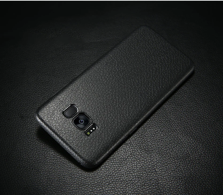 Ally SM Galaxy S8 Deri Dokulu Premium Soft Silikon Kılıf