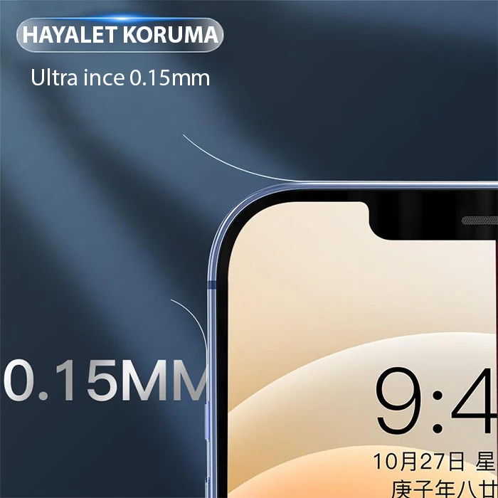 ALLY iPhone 14 Pro Max Hidrojel Hayalet Yan Alt Üst Kaplama Koruyucu Film