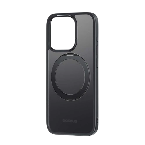 Baseus iPhone 15 Pro SkyRing Serisi Standlı Magsafe Manyetik Kılıf + Tempered Ekran Koruyucu Set