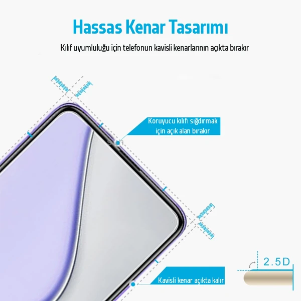 Xiaomi Redmi K40/K40 Pro/K40 Pro+/Mi 11i/Poco F3 Tempered Cam Ekran Koruyucu