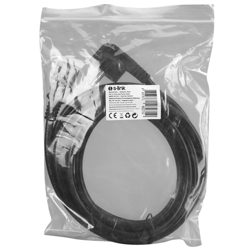 S-LINK SL-P330 Power Kablosu 1mm 3mt(1923)