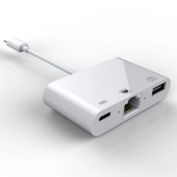 İPhone/İPad 3İN1 Ethernet RJ45 Ve Usb Kamera Adaptörü NK107