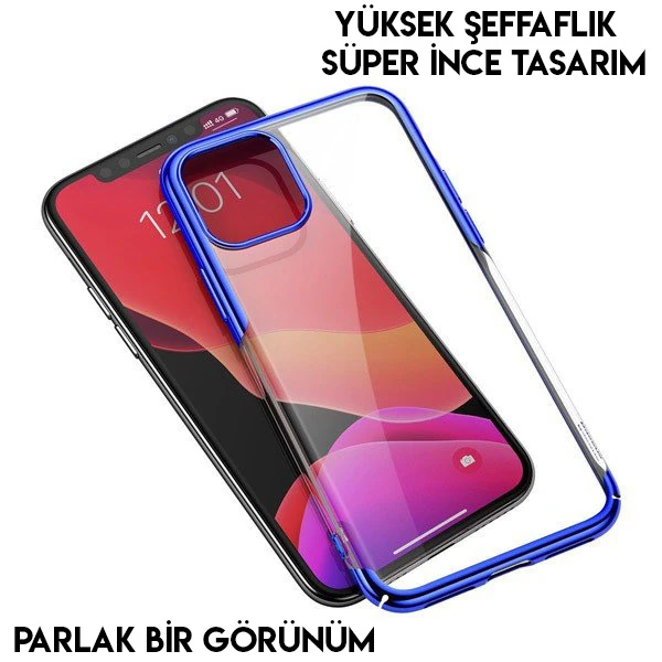 Baseus Glitter Case İPhone 11 Pro Max 6.5 Şeffaf Lüx Silikon Kılıf