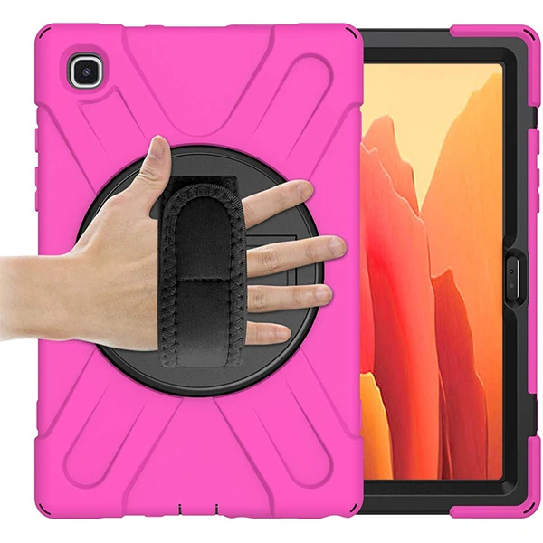 Galaxy Tab A7 10.4 SM-T500-T505-T507 Kılıf Shockproof 3 Katmanlı Standlı Zırh Kılıf Kalem Yerli