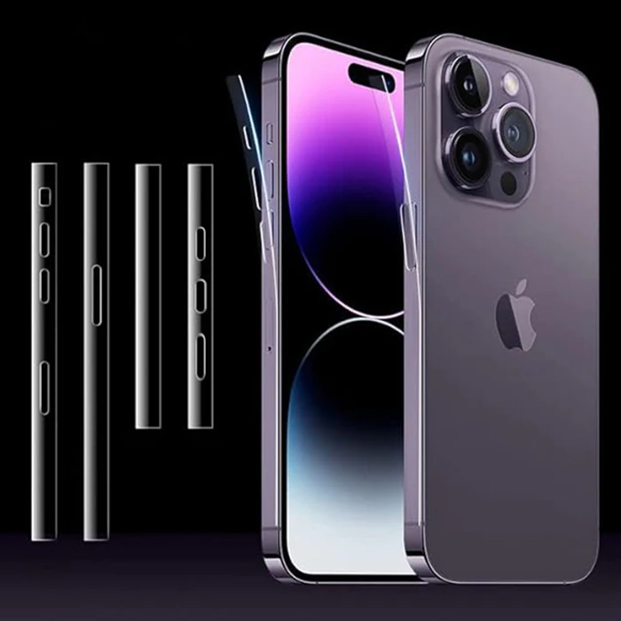 ALLY iPhone 15 Pro Max Hidrojel Hayalet Yan Alt Üst Kaplama Koruyucu Film