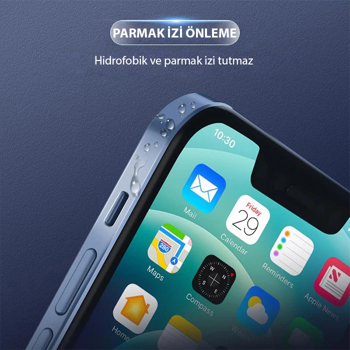 ALLY iPhone 15 Pro Max Hidrojel Hayalet Yan Alt Üst Kaplama Koruyucu Film