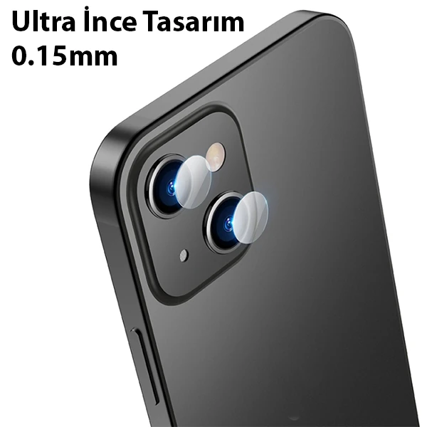 ALLY İPhone 14 Tempered Glass Cam Kamera Koruyucu