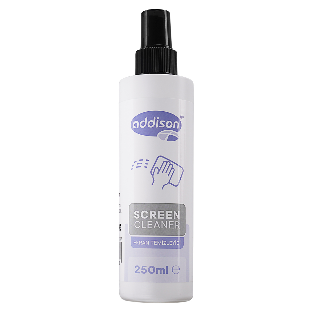 ADDISON 300871 Ekran Temizleyici Sprey 250ml. Microfiber Bez ile Birlikte(1923)