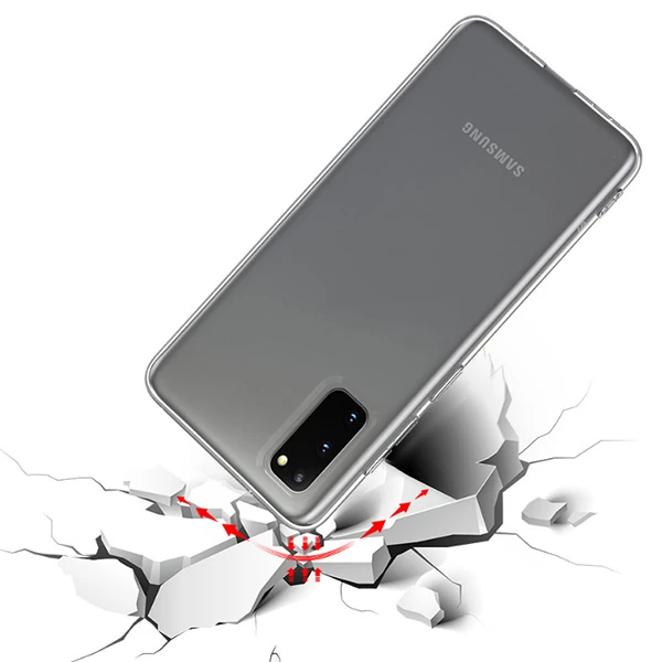 SM Galaxy S20/ S2 Lite 2.0mm Şeffaf Silikon kılıf Shockproof kılıf -> ŞEFFAF