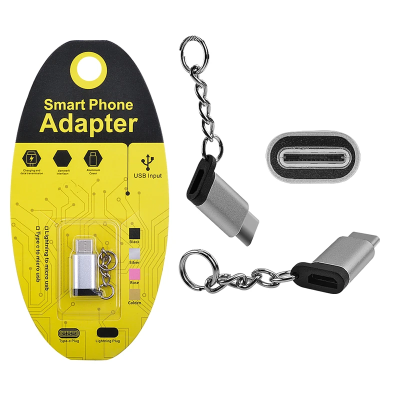 Mikro USB to Type C Dönüştürücü Çevirici Anahtarlıklı Başlık