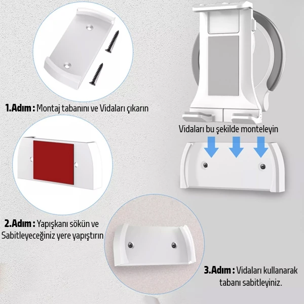 ALLY PB-47B Askılı Katlanabilen Çok İşlevli Tablet -Telefon Standı Tutucu