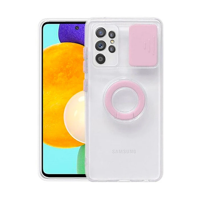Ally SM Galaxy S21 Ultra S30 Ultra Kılıf Sürgülü Kamera Lens Korumalı Yüzük Standlı Silikon Kılıf