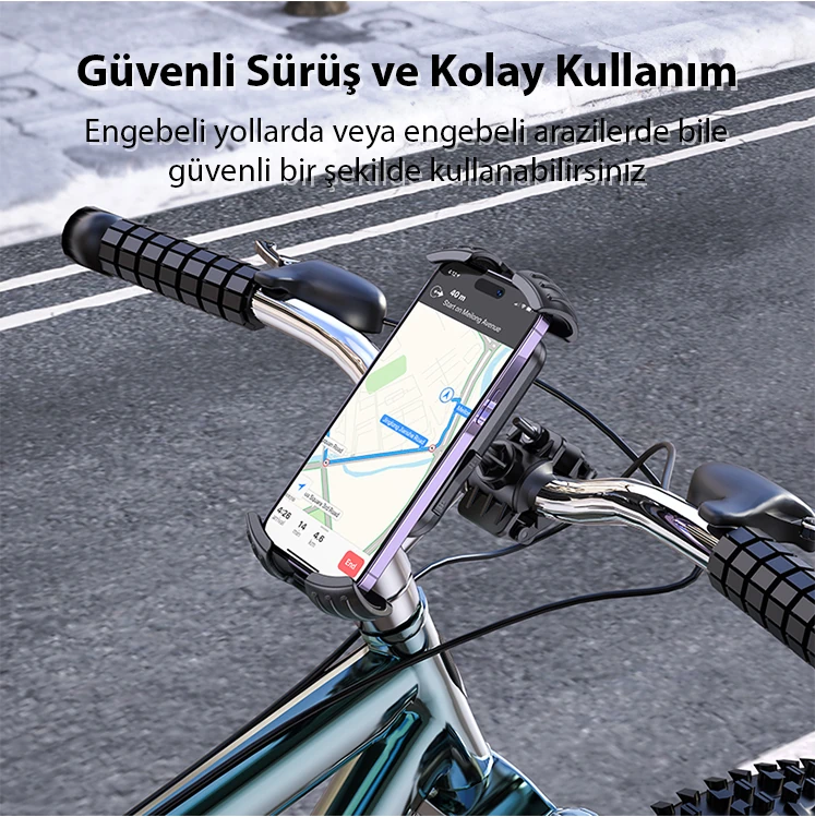 Ally Borofone BH105 Crown Gidon Bağlantılı Bisiklet ve Motosiklet Telefon Tutucu