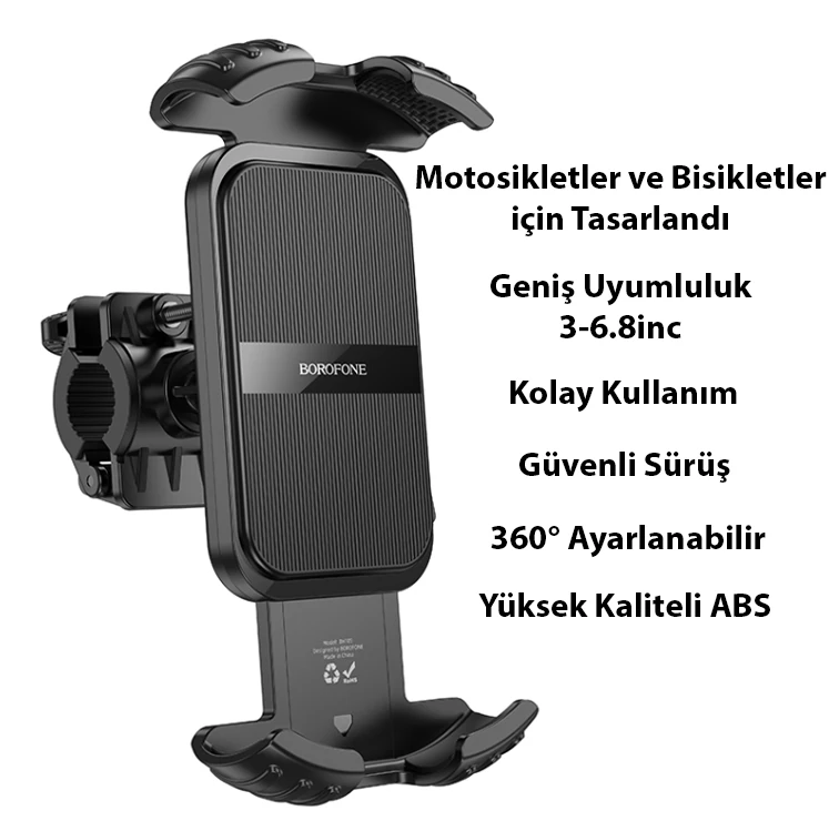 Ally Borofone BH105 Crown Gidon Bağlantılı Bisiklet ve Motosiklet Telefon Tutucu
