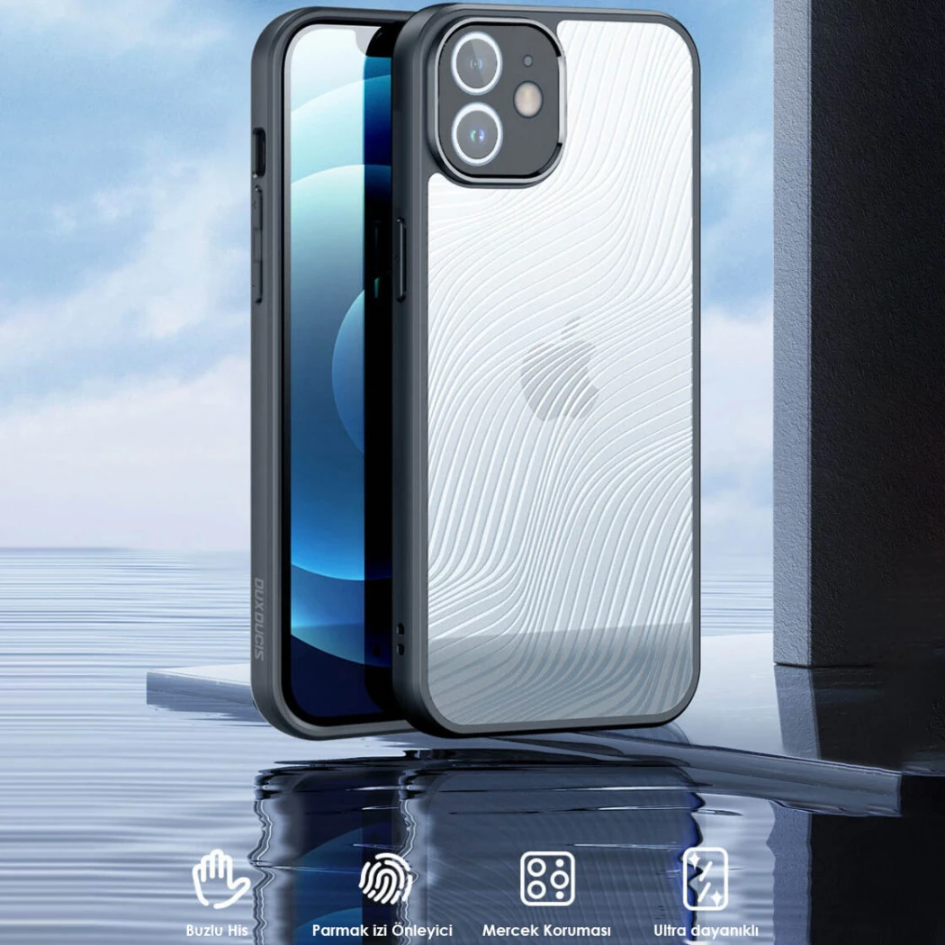 Dux Ducis iPhone 12 Aimo Series Premium Buzlu Sert PC-TPU Kılıf