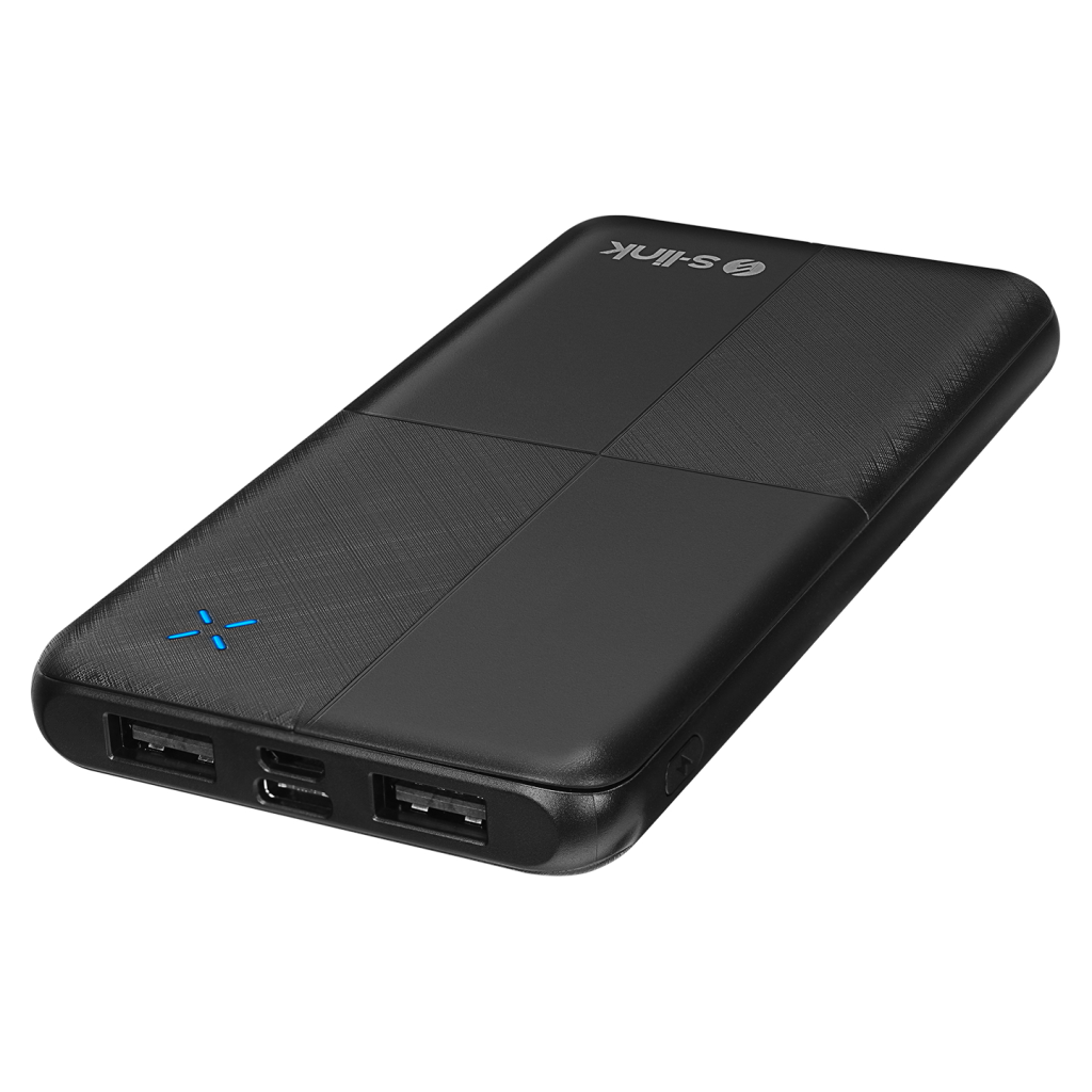 S-LINK IP-G12N Siyah 10.000mAh 2xUSB 1xMicro USB 1xType-C 4 LED Göstergeli PowerBank(1923)
