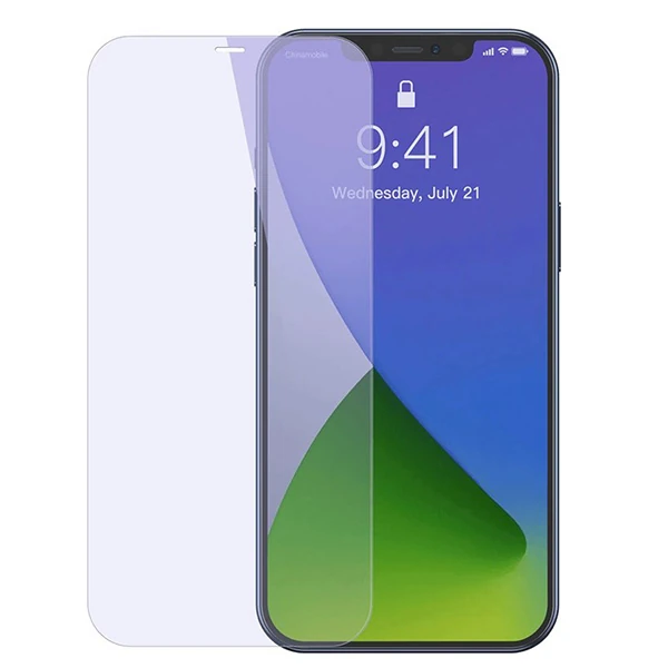 Baseus İPhone 12 PRO Max 6.7 0.3mm Antiblue Light Tempered Cam Ekran Koruyucu 2Adet