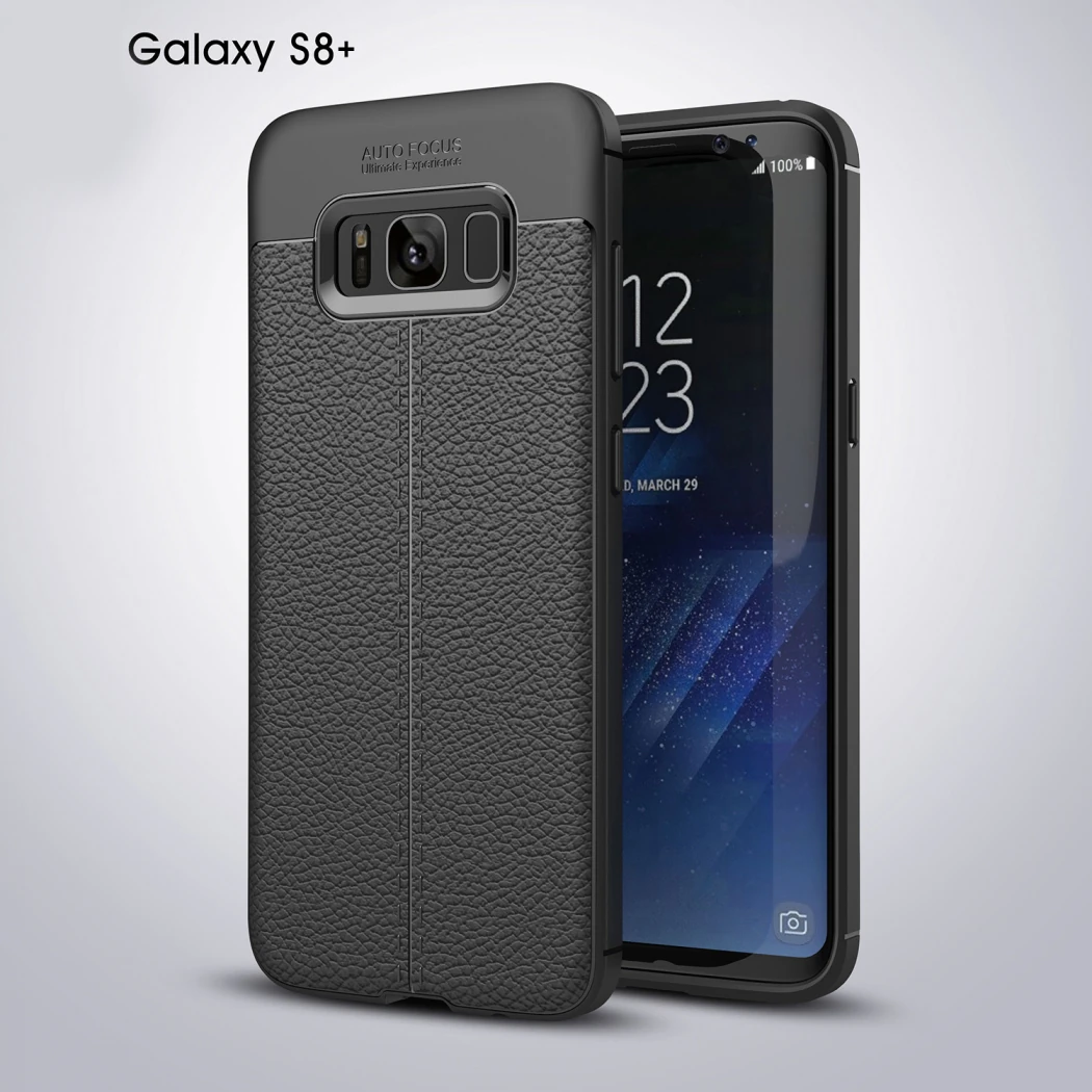 Ally Galaxy S8 Plus Litchi Tam Koruma Soft Silikon Kılıf