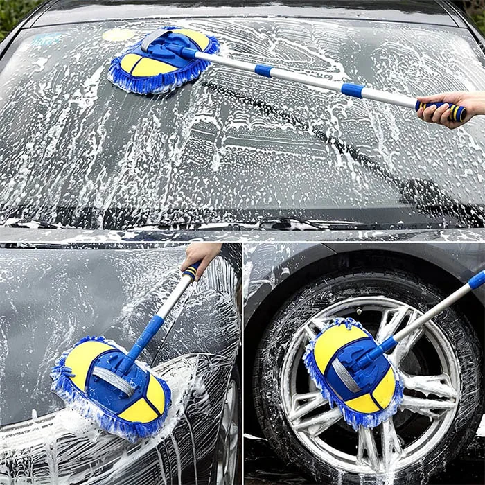 ALLY Mikrofiber Dönebilen Püsküllü Araba Yıkama Ve Temizleme Fırçası