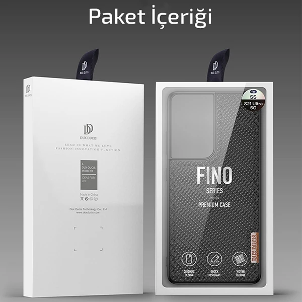 Dux Ducis Sm Galaxy S21 Ultra Kılıf Fino Series Premium Arka Koruma Kılıf