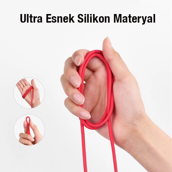 HOCO X21 USB to Type-C 3A Silikon Hızlı Şarj ve Data Kablosu