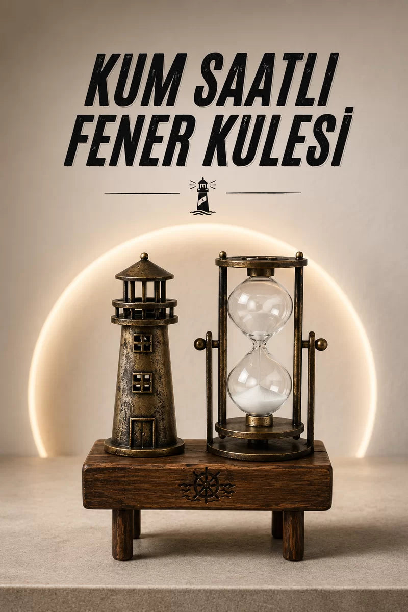 Eyfel Kulesi ve Deniz Feneri Dekoratif Masa Biblosu Hediyelik