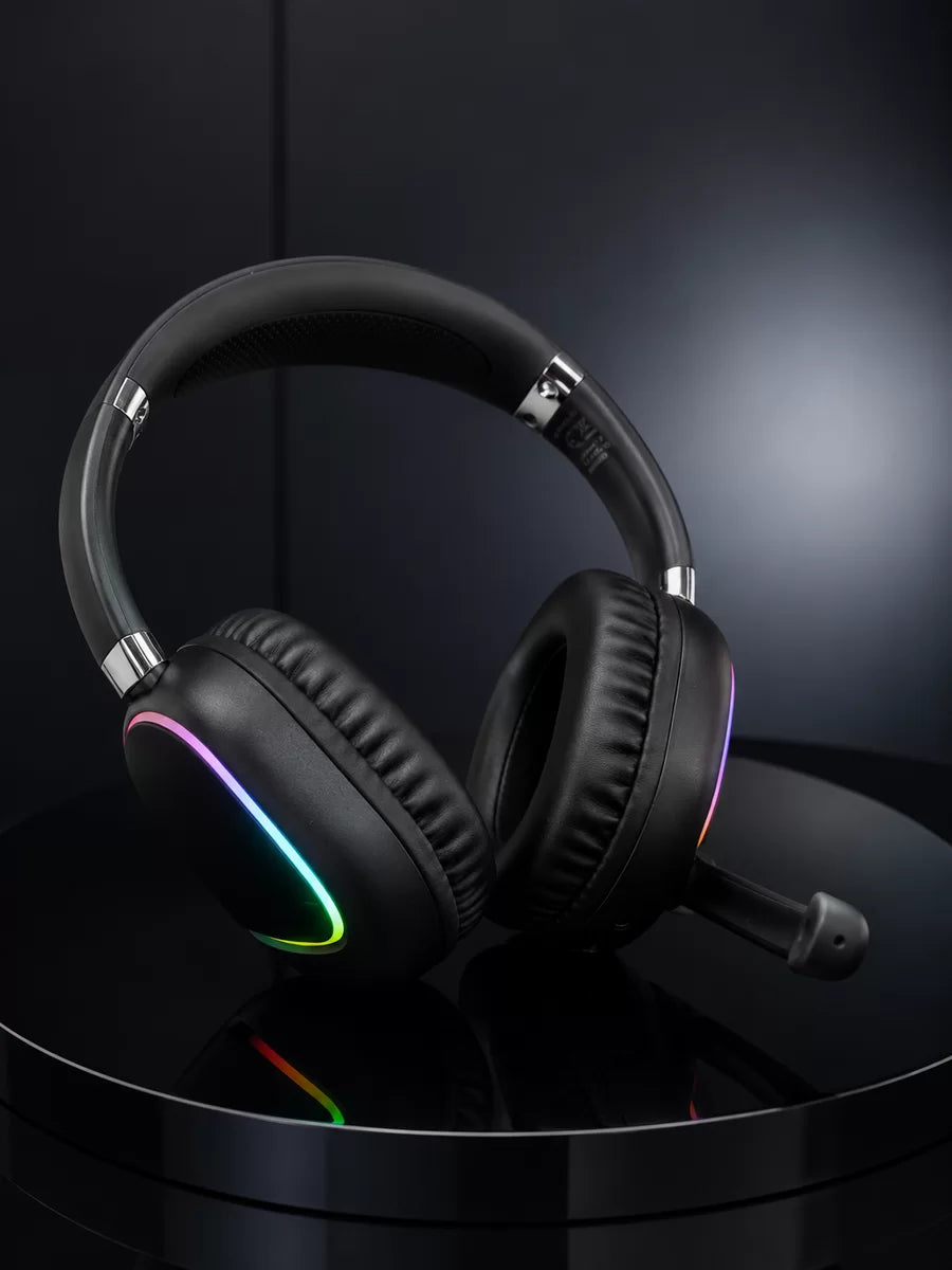 Mikrofonlu Bluetooth Kulak Üstü Kulaklık RGB Aydınlatmalı Type-C Şarjlı