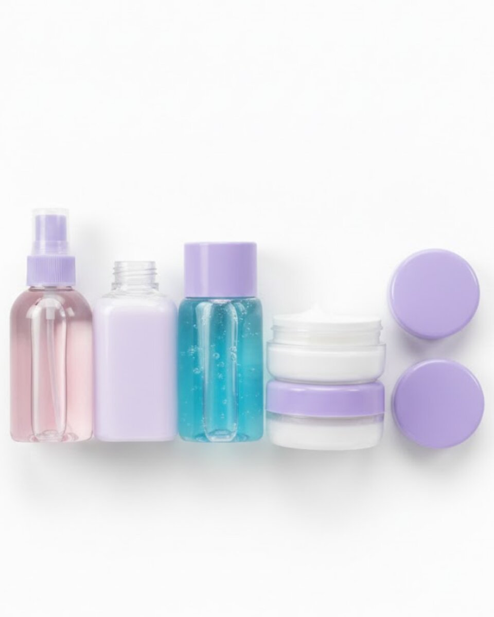 Seyahat İçin 5’li Şeffaf Kozmetik Şişe Seti 30 ml