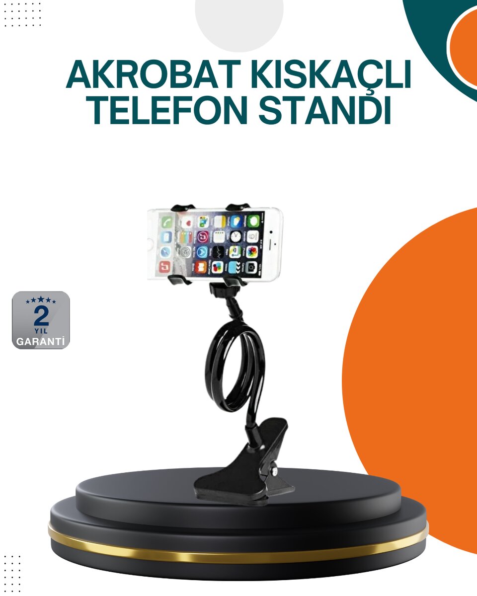 Eller Serbest Kullanım Sağlayan Masaüstü Telefon Tutucu
