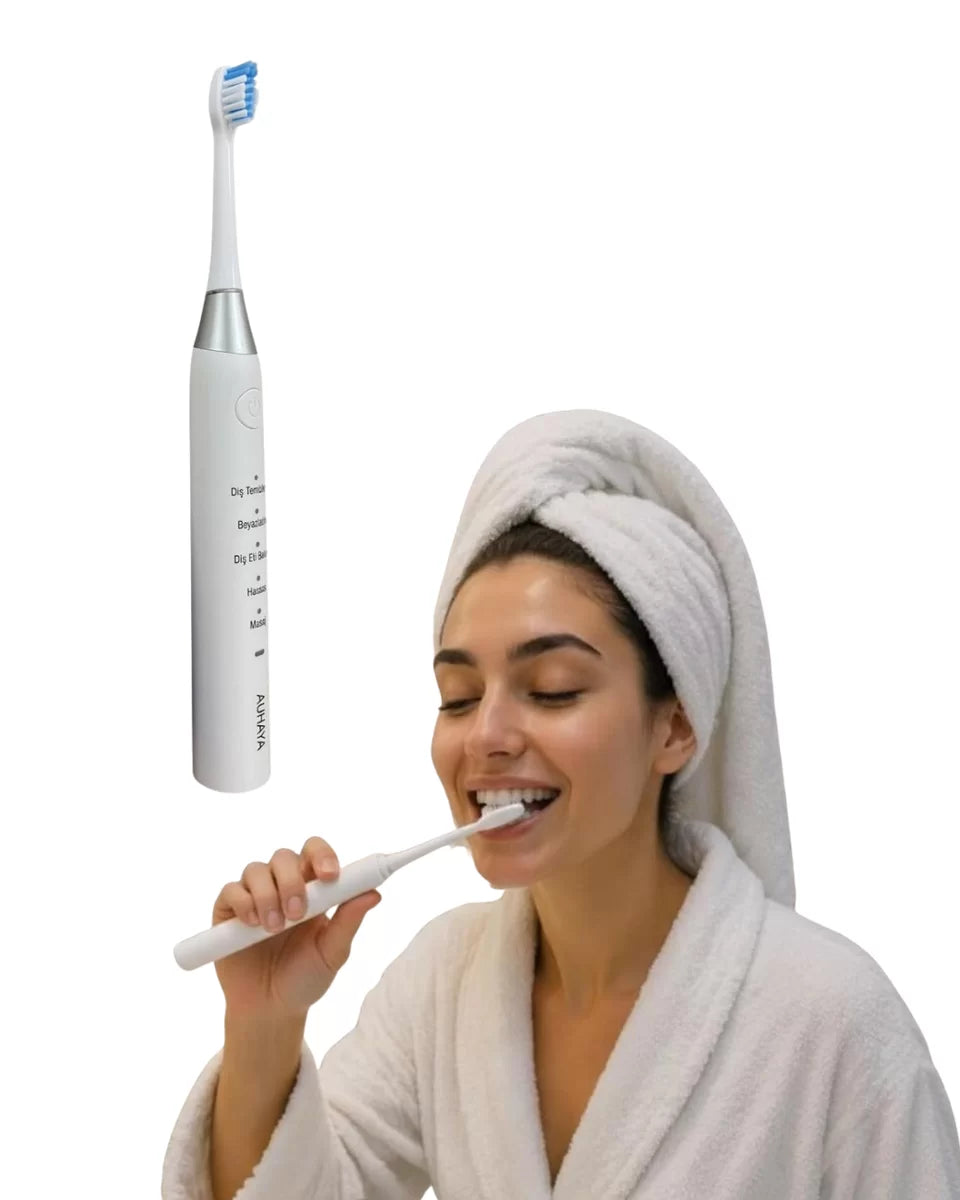 Elektrikli Diş Fırçası Uzun Pil Ömrü ve 4 Yedek Başlıklı Set