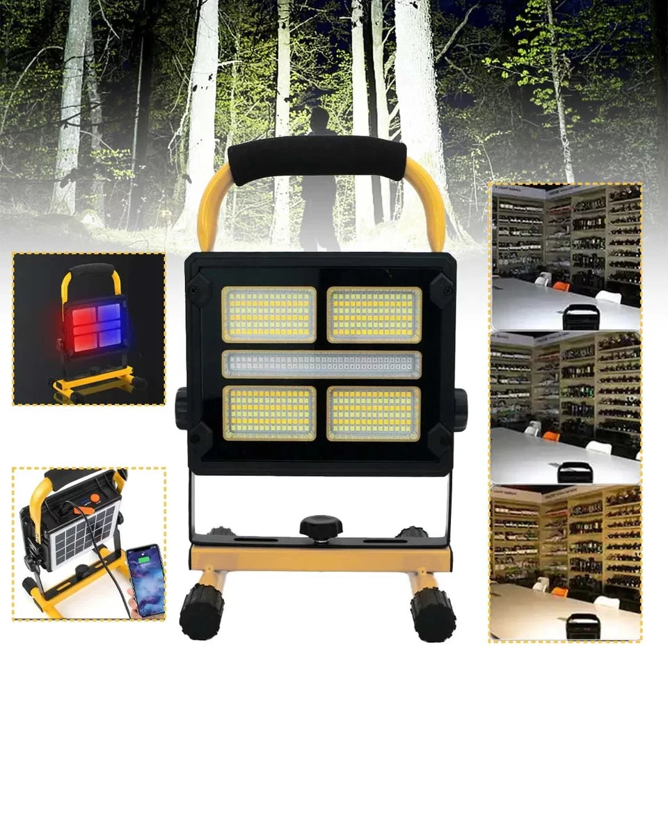 Solar Enerjili LED Kamp Feneri 4 Modlu Ayarlanabilir Açılı Güçlü Aydınlatma