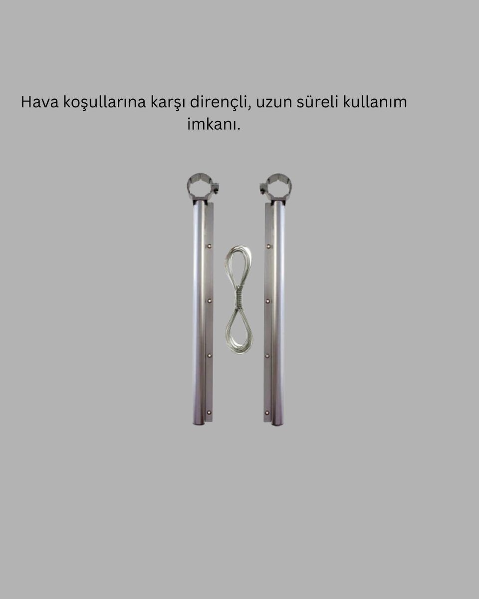 Kare Küpeşte Uyumlu Balkon Çamaşır Askısı 25x60 cm Beyaz Pratik