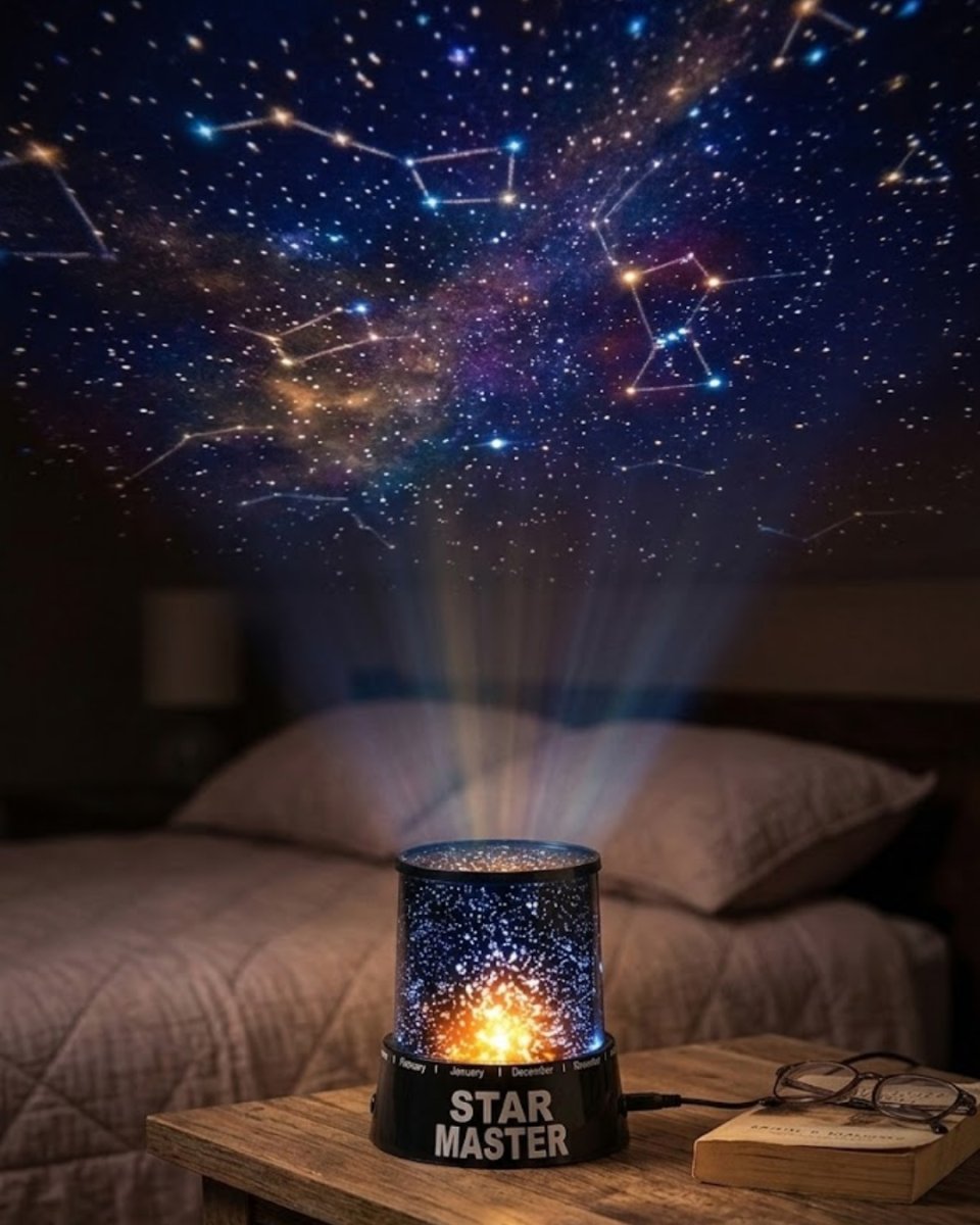 Star Projektör Gece Lambası Tavana Yıldız Yansıtan LED Işık