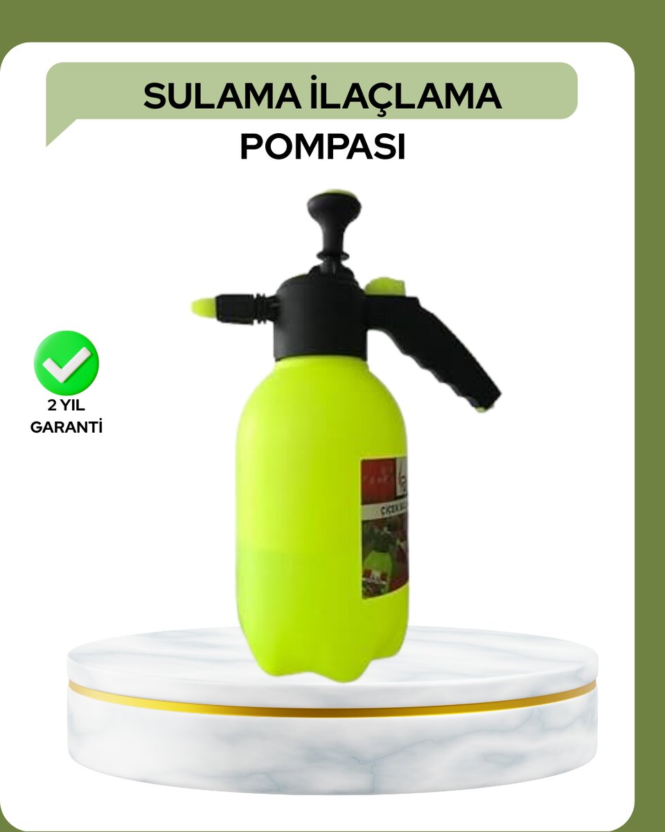 2 Litre Püskürtücü Bakır Nozullu Ayarlı Sprey Temizlik ve Bahçe