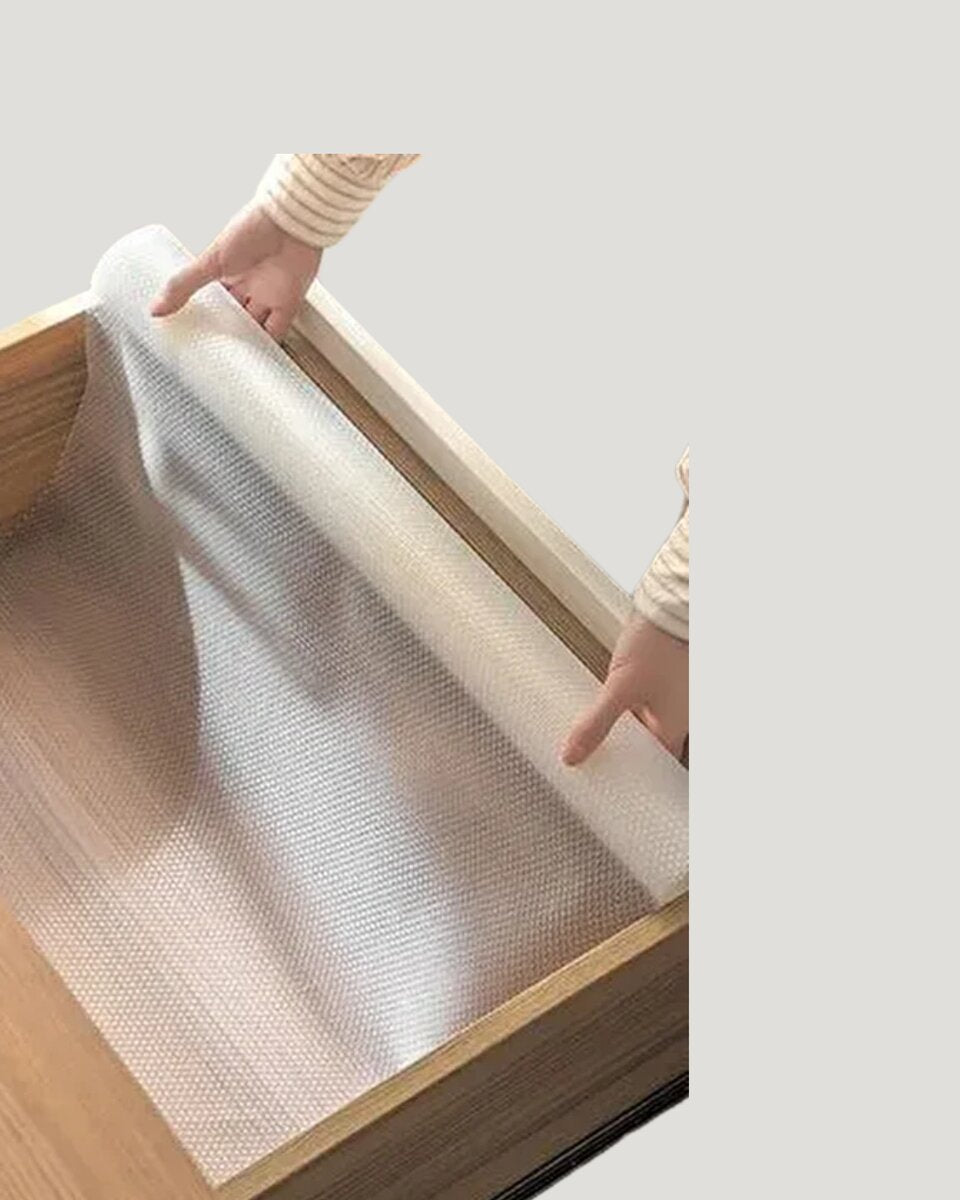 Kesilebilir şeffaf raflık çekmece kaplaması mutfak için