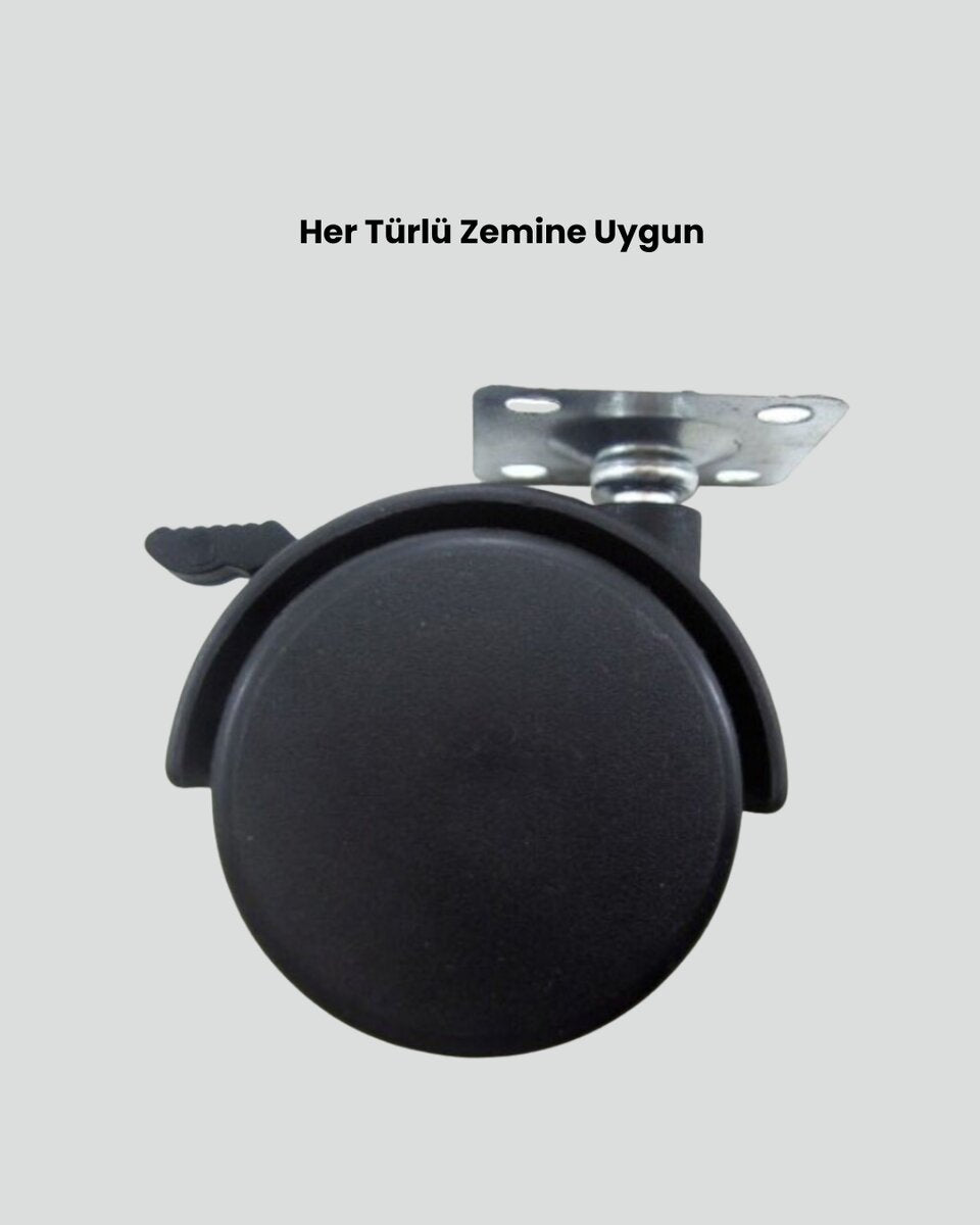 Kilitli Mobilya Ayağı 6 cm 4’lü Set Zemin Korumalı