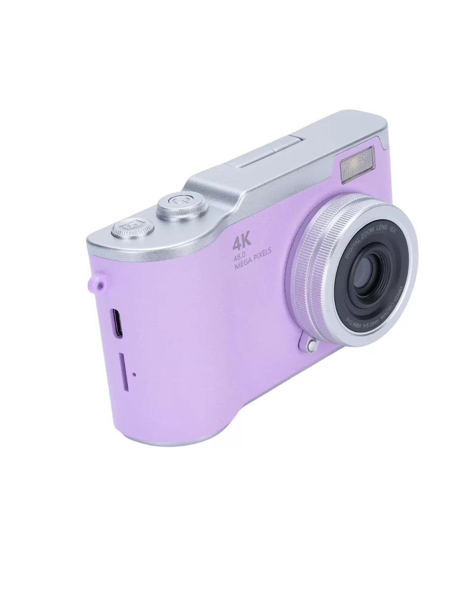 4K Kompakt Kamera 48 MP Autofocus Flash Özellikli Vlog Kamera
