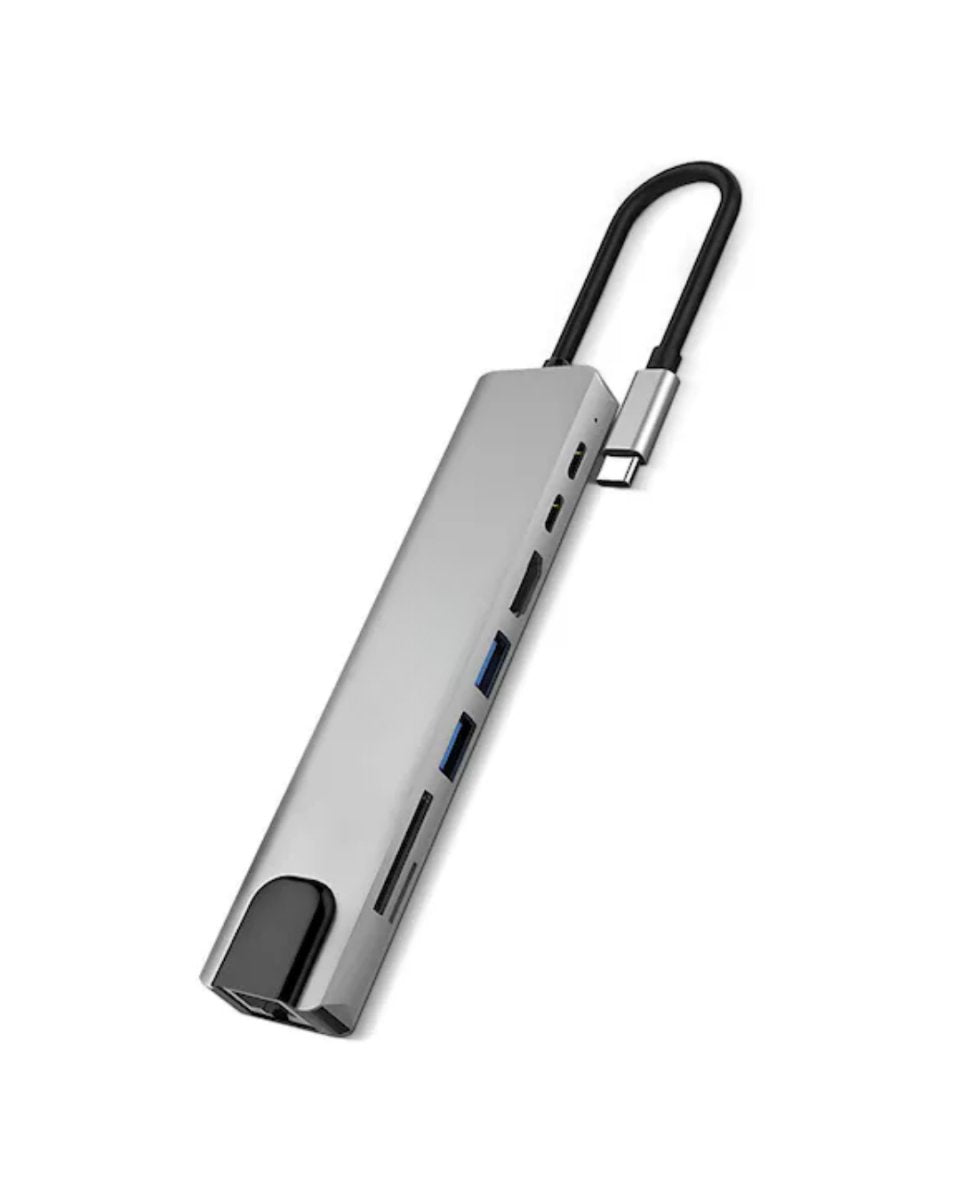 Type C Hub Çoklayıcı 8 Port USB HDMI RJ45 Kart Okuyucu