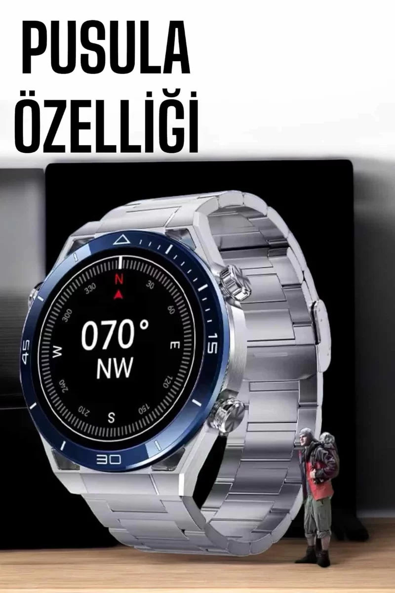 Akıllı Saat Yeni Nesil Bluetooth Bağlantılı Uyku ve Sağlık Takibi NFC ve GPS