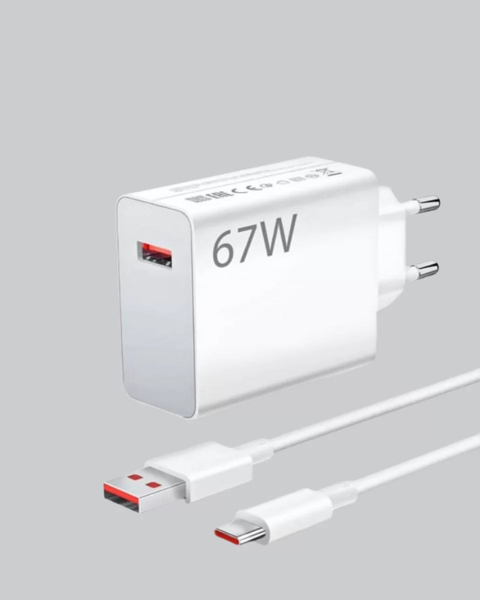 67 Watt Ultra Hızlı Şarj Adaptörü Redmi 9 10 12C Uyumlu